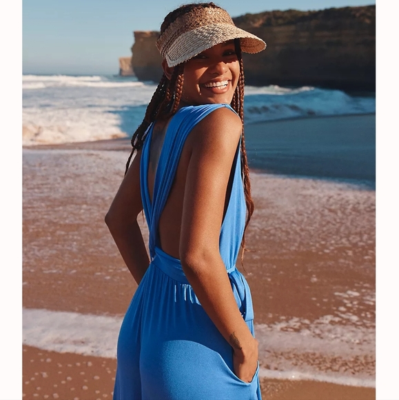 Free People Beach Light Blue Jumpsuit - Picture 6 of 16